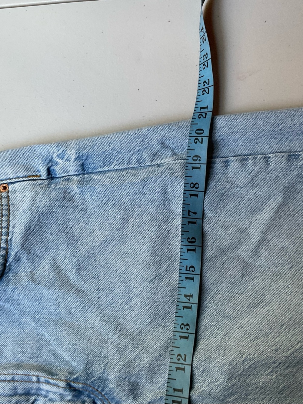 Zara 90s Full Length Wide Leg Jeans Light Wash Size 8 - Picture 7 of 9
